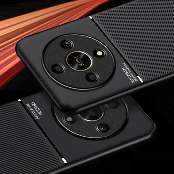 Etui do Honor Magic 6 Lite 5G, z blaszką do uchwytu magnetycznego, czarne