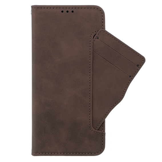 Etui z klapką do Oppo A38 4G / Oppo A18 4G, Card Slot, brązowe