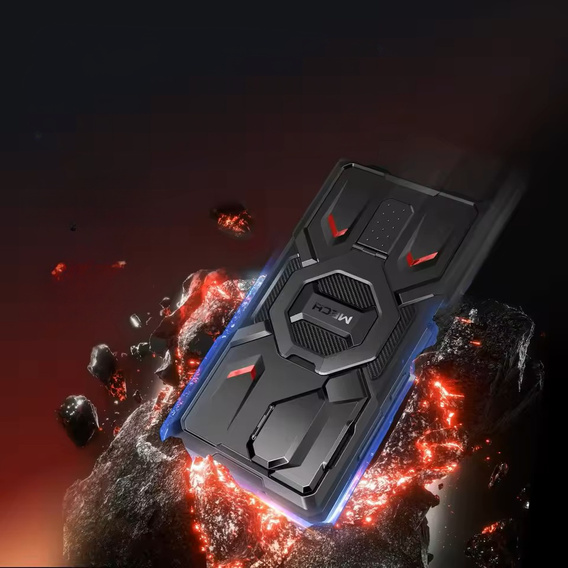 Etui do Samsung Galaxy S25 Ultra, Tongate MECH MagSafe Series, czarne + Szkło Hartowane 9H