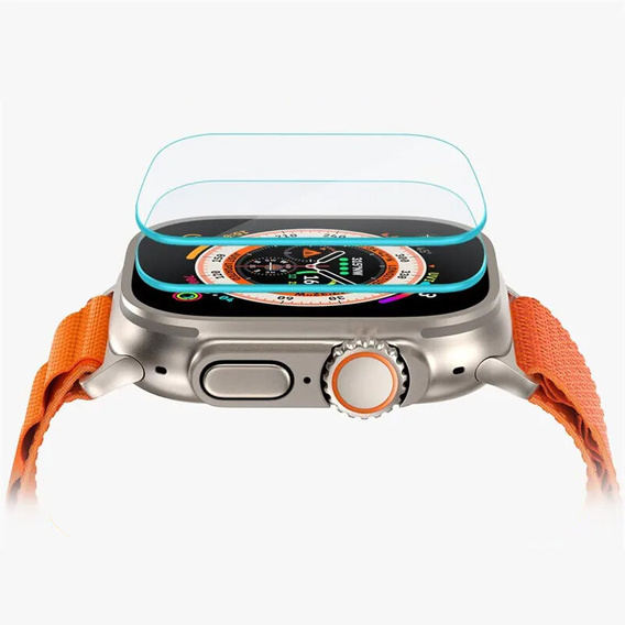 2x Szkło Hartowane z ramką do montażu ERBORD do Apple Watch Ultra 1/2/3 49mm