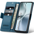 Etui do Realme 14 Pro 5G, ERBORD Glossy Litchi, portfel z klapką, niebieskie