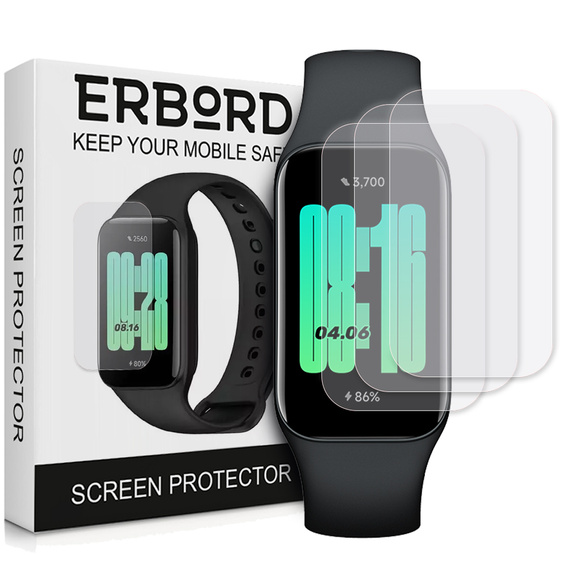 3x Folia Hydrożelowa ERBORD do Xiaomi Redmi Smart Band 2