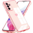 Etui do Samsung Galaxy A35 5G, Electro heart, różowe rose gold + Szkło Full Glue Ceramic