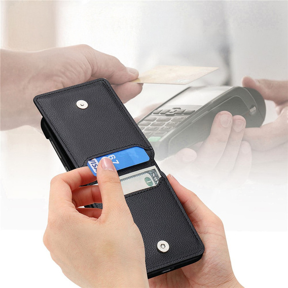 Etui z miejscem na kartę i pierścieniem do Samsung Galaxy Z Flip7