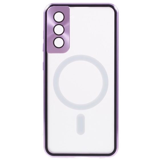 Etui Magnetic Dual Glass MagSafe do Samsung Galaxy S21, fioletowe