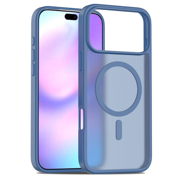 Etui Matt Case do iPhone 17 Pro Max, do MagSafe, półprzezroczyste niebieskie