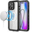 Etui wodoodporne do iPhone 14 Pro, Redpepper, do MagSafe, czarne