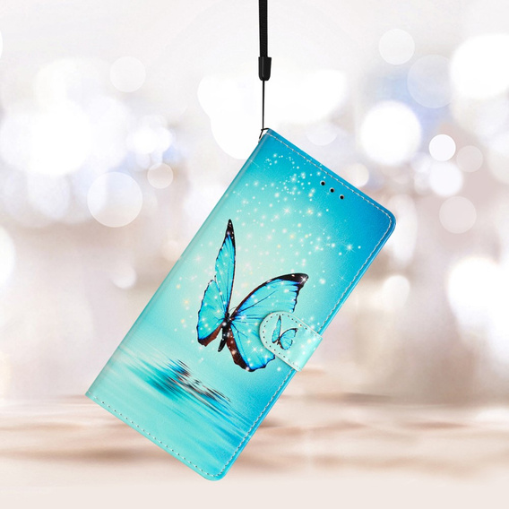 Etui z klapką do Xiaomi Redmi Note 12S, Wallet, Butterfly niebieski