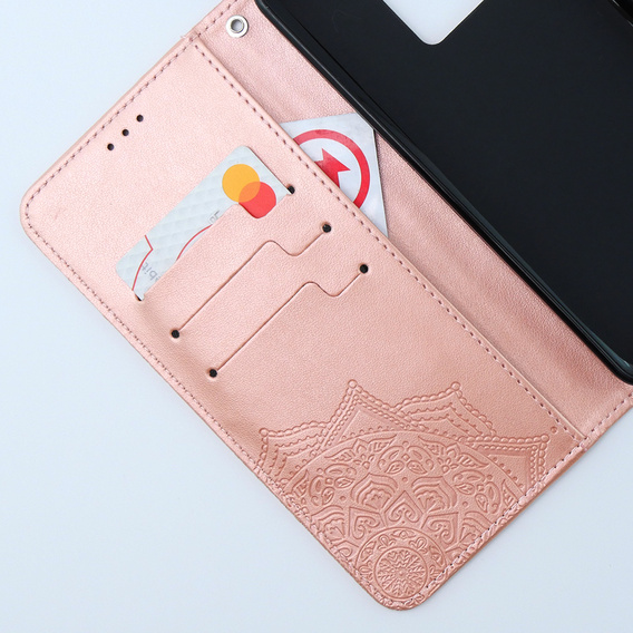 Etui z klapką do Xiaomi 13T / 13T Pro, Mandala, różowe rose gold