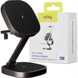 Allity AWC-220 – Bezprzewodowa Ładowarka 3w1 z MagSafe - czarna