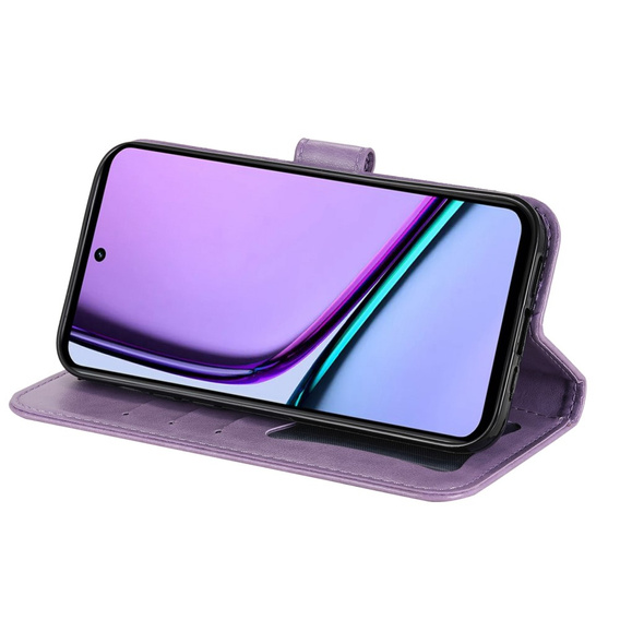Etui z klapką do Realme C67, Mandala, fioletowe