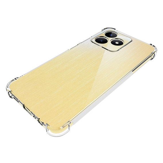 Zestaw Etui do Realme C53 4G, Dropproof, Przezroczyste + Szkło