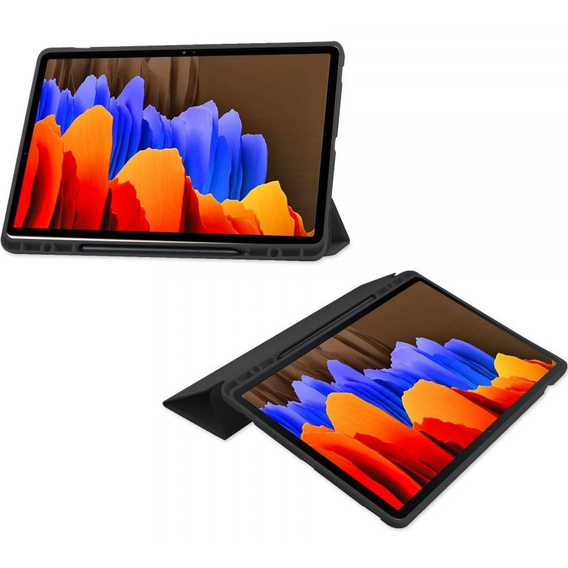 Etui do Samsung Galaxy Tab S7 FE 5G 12.4 T730 / T736B, Smartcase z miejscem na rysik, czarne