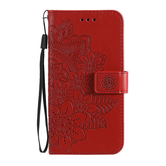 Etui z klapką do Oppo Reno5 Z / A94 / A95 5G, Mandala, czerwone