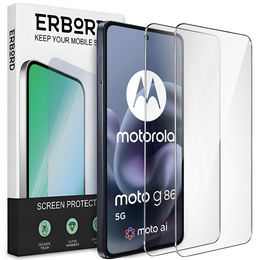2x Szkło Hartowane ERBORD 9H Hard Glass do Motorola Moto G86 5G – codzienna ochrona w eleganckim wydaniu