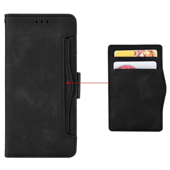 Etui z klapką do Samsung Galaxy A15 4G / 5G, Card Slot, czarne