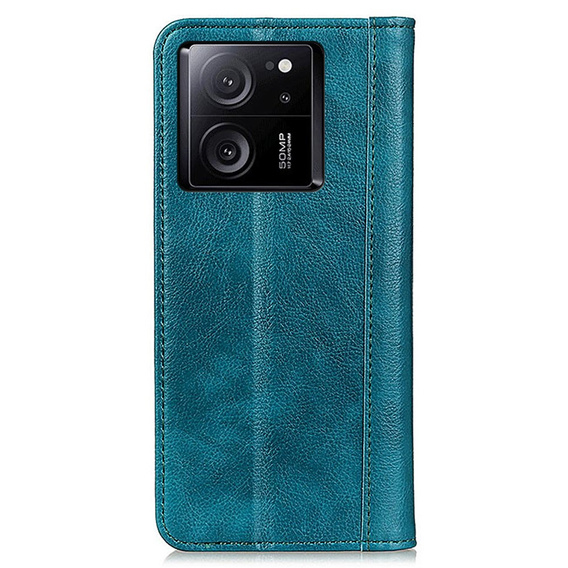 Etui do Xiaomi 13T / 13T Pro, Wallet Litchi Leather, zielone