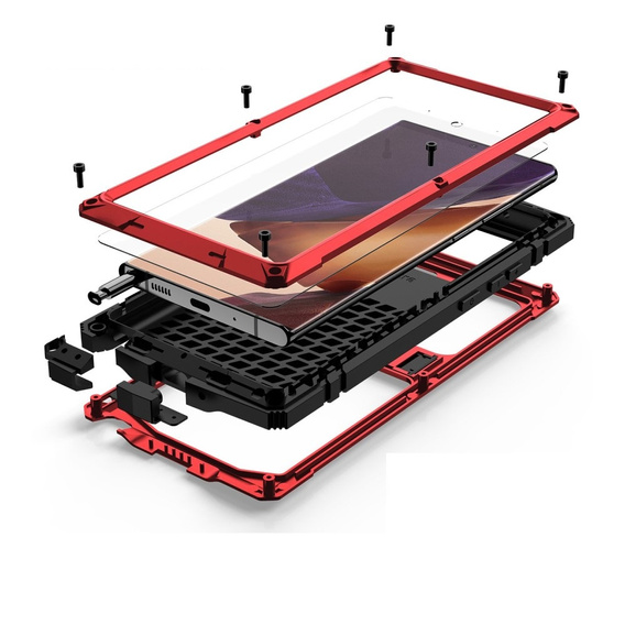 Etui do Samsung Galaxy Note 20 Ultra, R-JUST, pancerne, czerwone
