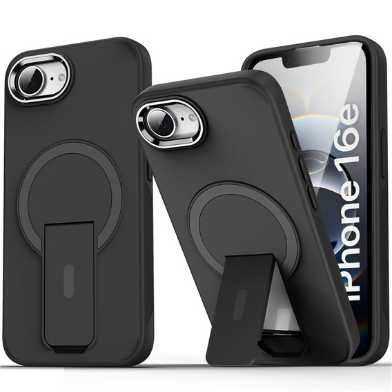 Etui do Iphone 16E, Kickstand Matt Case, do MagSafe, czarne