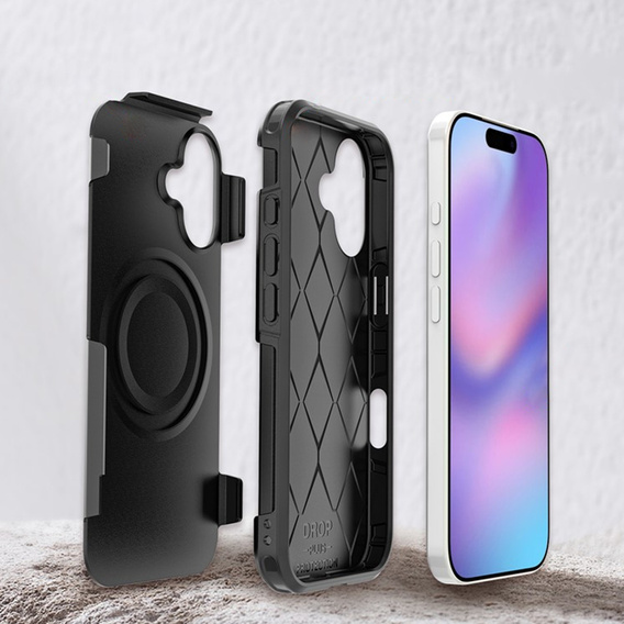 Etui MagForce do iPhone 17, do MagSafe, pancerne, czarne