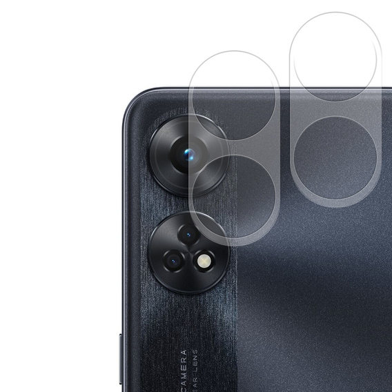 2x Szkło hartowane na aparat ERBORD do Oppo Reno8 T 4G, przezroczyste