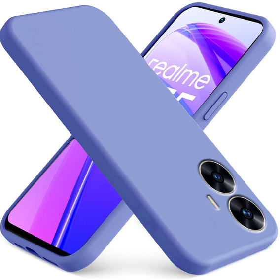 Etui do Realme C55, Silicone Lite, fioletowe