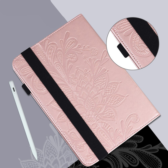 Etui do Samsung Galaxy Tab S7, Stylish Flower, różowe