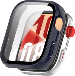 2w1 Etui z twardą ramką i szkłem hartowanym do Huawei Watch Fit 4 - niebieskie