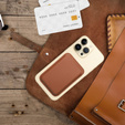 Magnetyczny portfel na karty Leather Mag Wallet – kompatybilny z MagSafe - brązowy