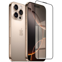 Szkło Hartowane 3D do iPhone 16 Pro Max, z czarną ramką