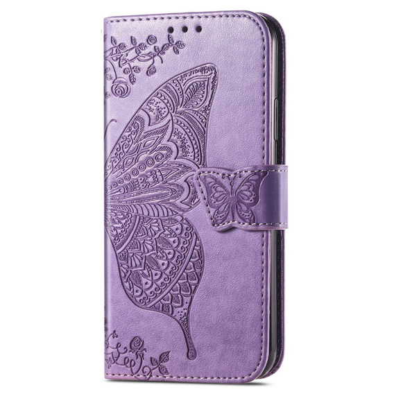 Etui z klapką do Samsung Galaxy S25 FE, Butterfly, fioletowe