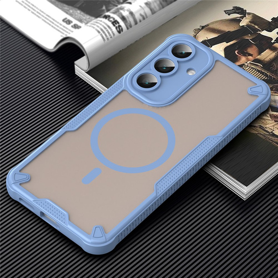 Etui pancerne do Samsung Galaxy S25 FE, do MagSafe, matowe, czarne