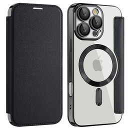 Etui z klapką do iPhone 16 Pro Max, RFID Wallet MagSafe z ochroną aparatu, czarne