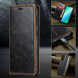 Etui z klapką do Samsung Galaxy S23, ERBORD Waxy Wallet, brązowe