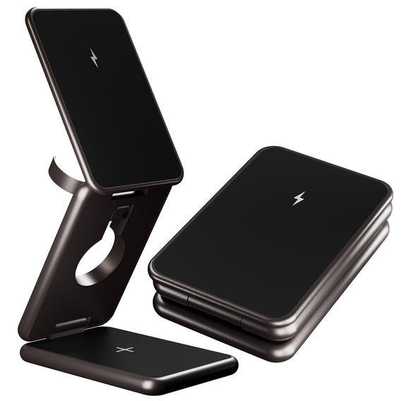 Allity AWC-230 22,5W 3w1 – Bezprzewodowa ładowarka dla iPhone, Apple Watch i AirPods - czarna