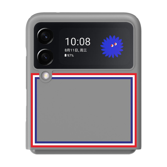 Etui PC Flip Case do Samsung Galaxy Z Flip3 5G, Pattern, Grey