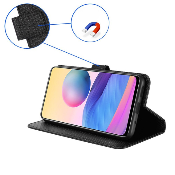 Etui z klapką do Samsung Galaxy M15 5G, Wallet Smart Magnet, czarne