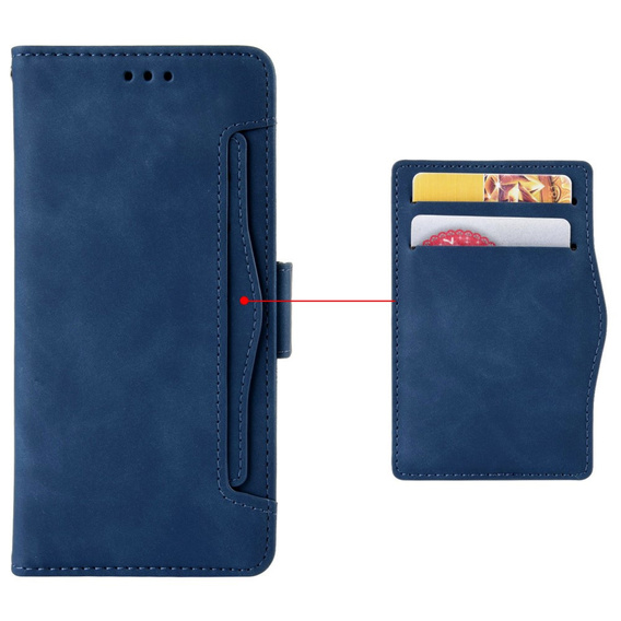 Etui z klapką do Samsung Galaxy A56 5G, Card Slot, granatowe