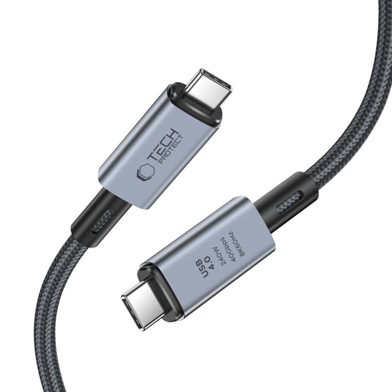 Tech-Protect Kabel UltraBoost Max USB 4.0 8K 40GBPS Type-C PD 240W 200cm, szary