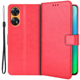 Etui z klapką do Oppo Reno8 T, Wallet, czerwone