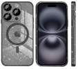 Etui do iPhone 16 Pro Max, ERBORD Glitter MagSafe, czarne + Szkło na ekran