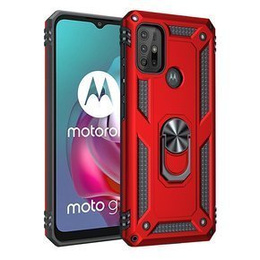 Etui pancerne do Motorola Moto G10/G30, Nox Case Ring, czerwone