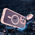 Etui do iPhone 15 Pro, ERBORD Impact Guard, do MagSafe, różowe