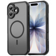 Etui do iPhone 17, do MagSafe, z ochroną aparatu, przydymione z czarną ramką