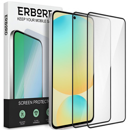2x Szkło Hartowane ERBORD 3D do Samsung Galaxy S24 FE – zakrzywiona ochrona całego ekranu