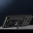 Etui pancerne do Xiaomi Redmi Note 13 Pro 4G / Xiaomi Redmi Note 14S / Xiaomi Poco M6 Pro 4G, Camera Slide Card Slot, czarne