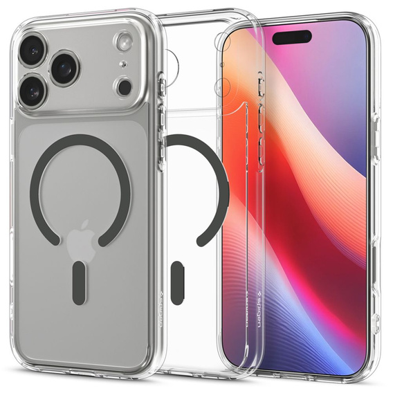 Etui Spigen Ultra Hybrid MagSafe do iPhone 17 Pro Max, Clear / Graphite