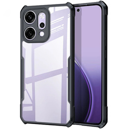 Etui do Oppo Reno 14, wzmocnione, przezroczyste z czarnymi bokami