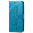 Etui z klapką do Samsung Galaxy A54 5G, Butterfly, niebieskie