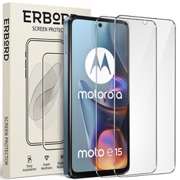 2x Szkło Hartowane ERBORD 9H Hard Glass do Motorola Moto E15 / G05 / G15 / G15 Power – codzienna ochrona w eleganckim wydaniu